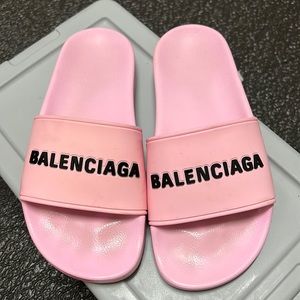 Balenciaga Pink Pool Slides